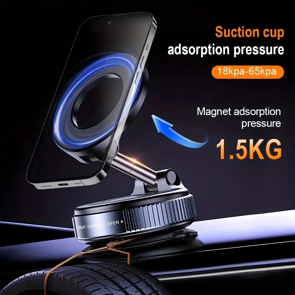 Magnetic Car Phone Holder with LED - 360° Rotatable
